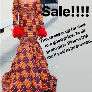 Prom dress with African fabric